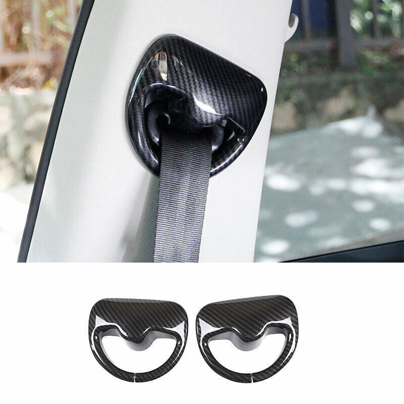 Carbon Fiber for Seat Belt Adjustment Cover Trim 2P for Range Rover Evoque 2020-2025