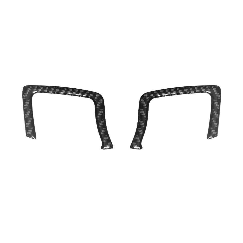 2Pcs Carbon Fiber Front Door Handle Cover Trim for Land Rover Discovery Sport