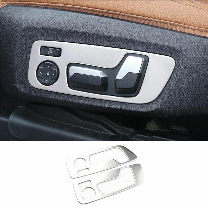 For 2018-2021 for BMW X3 G01 X4 G02 Silver Steel for Seat Adjustment Button Panel Trim