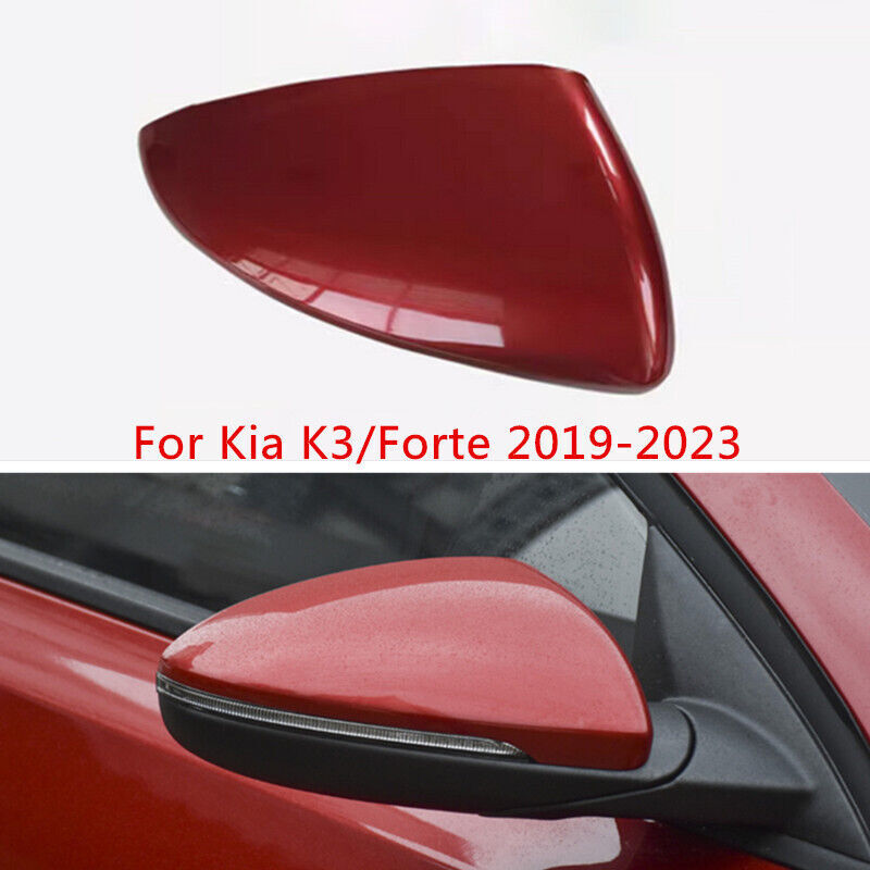 Red Right Side Rearview Door Mirror Cover Shell Cap for Kia K3/Forte 2019-2023
