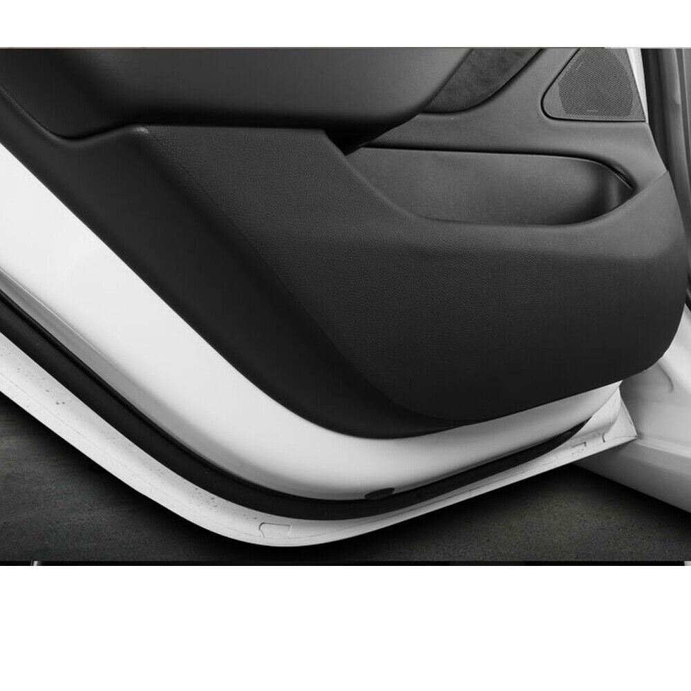 Black Leather PU Inner Door Anti-Kick Panel Cover trim for Tesla Model 3 2017-23