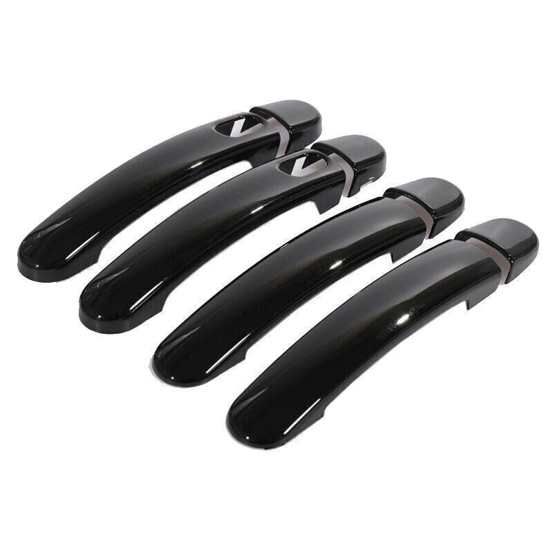 for Volkswagen for Jetta 2014-2018 Bright Black Outer Side Door Handle Trims W/hole