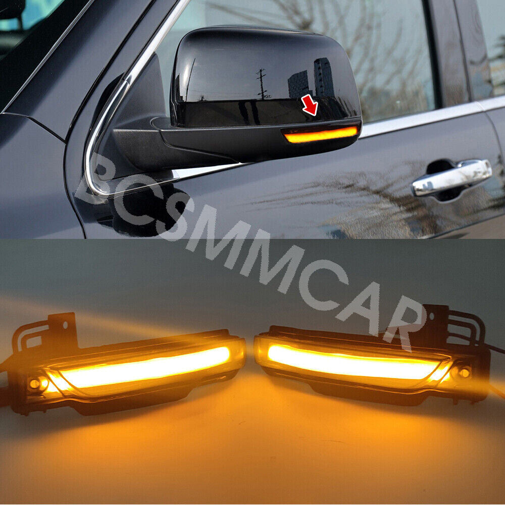 Pair Side Mirror Lamp Dynamic Turn Signal Fit for Dodge Durango SRT Hellcat 2021