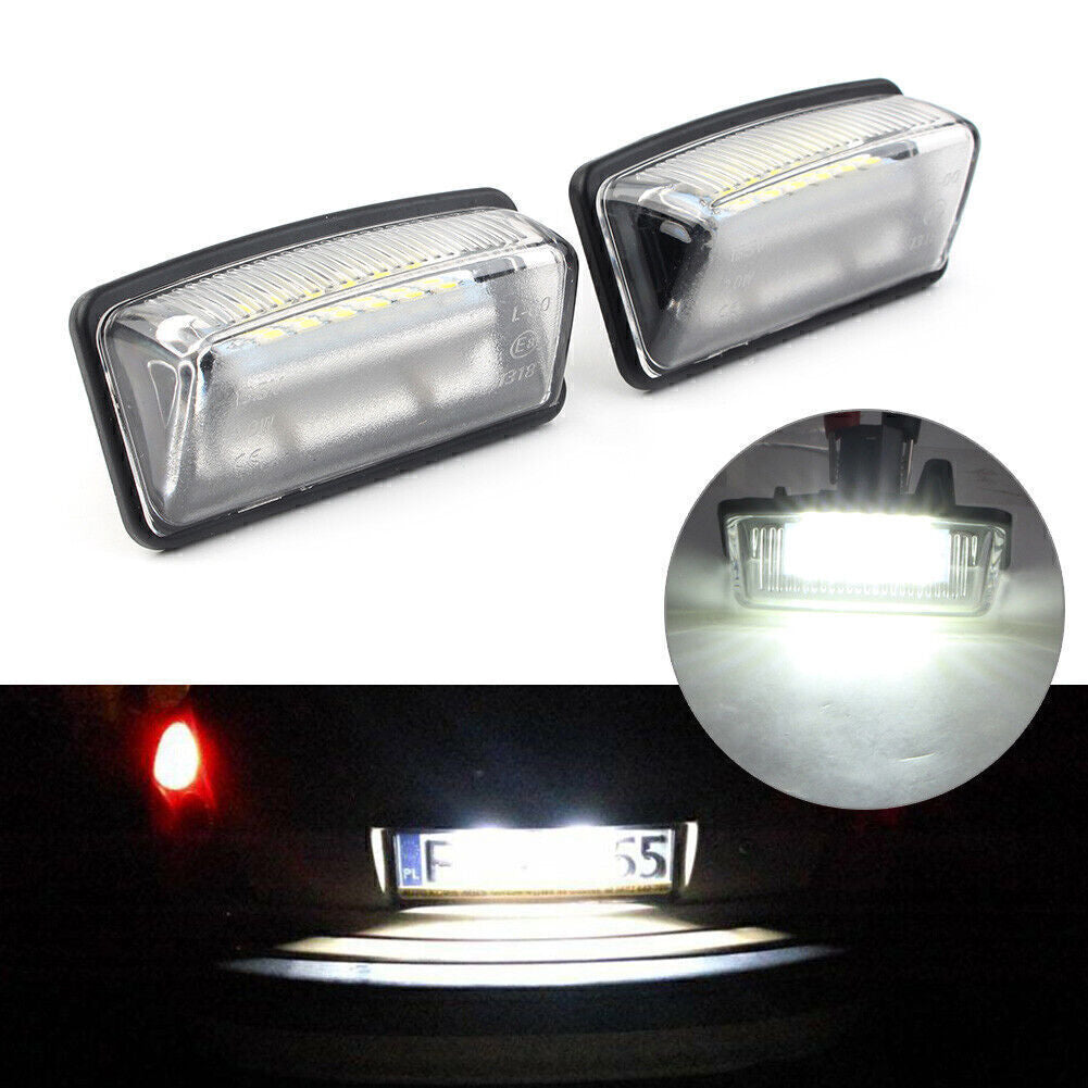 LED License Number Plate Light Lamp Super for Toyota Crown Reiz Vios White 2PCs