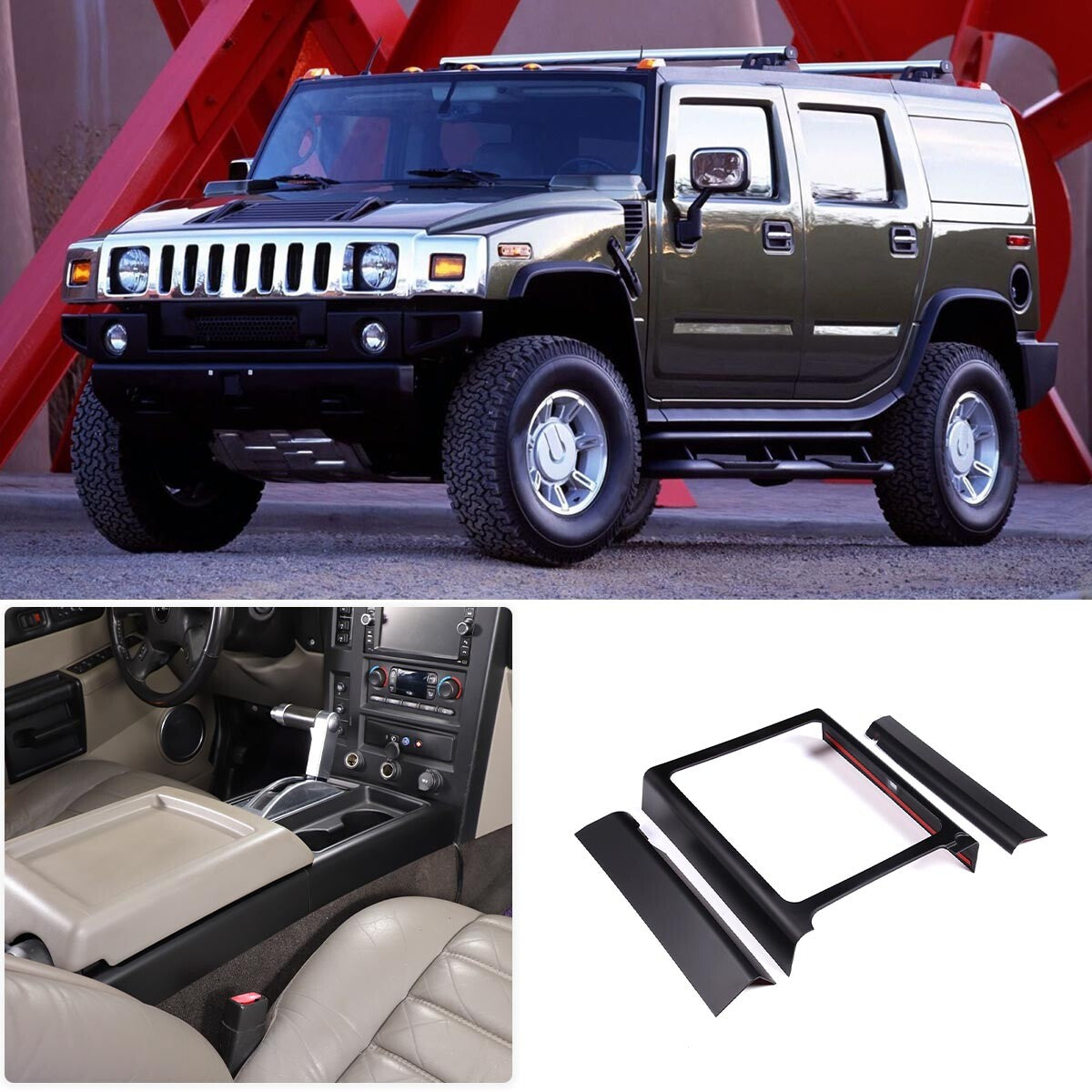 4-Piece ABS Side Turn Signal Smoke Cover Decoration for Hummer H2 (2003-2009)