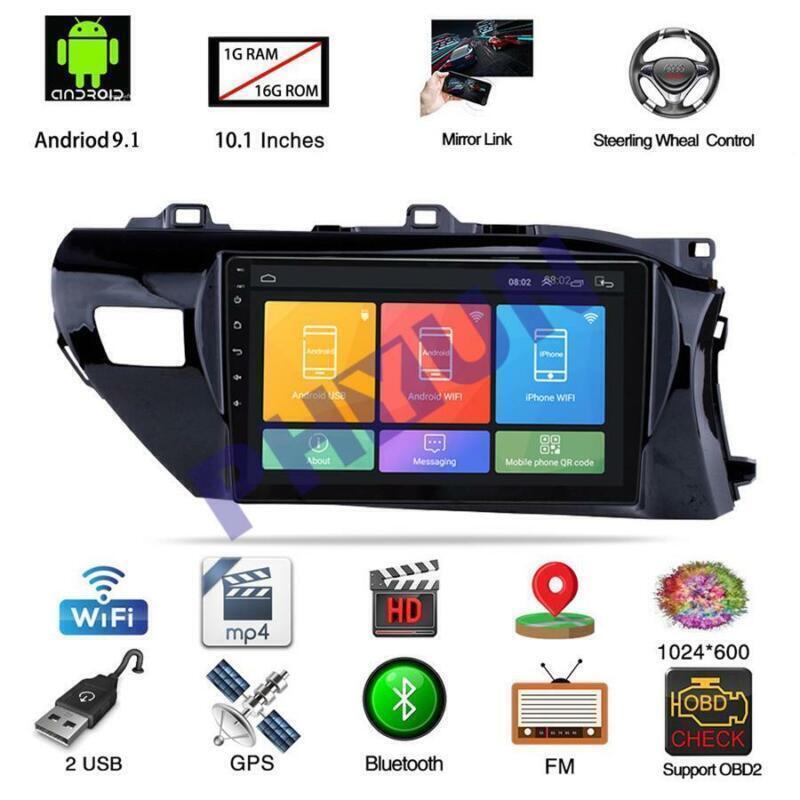 10.1 Android 9.1 Stereo Radio GPS Multimedia Player for Toyota Hilux 2016-2018