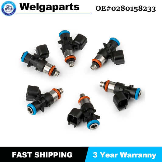6pcs For 2011-2017 for Dodge Grand Caravan 3.6L V6 New Fuel Injectors 0280158233
