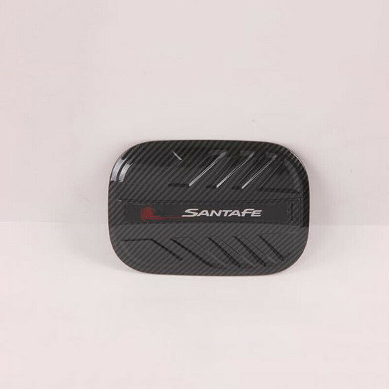for Hyundai Santa Fe 19-22 Carbon Fiber Car Fuel Filler Cover Gas Tank Cap Trim