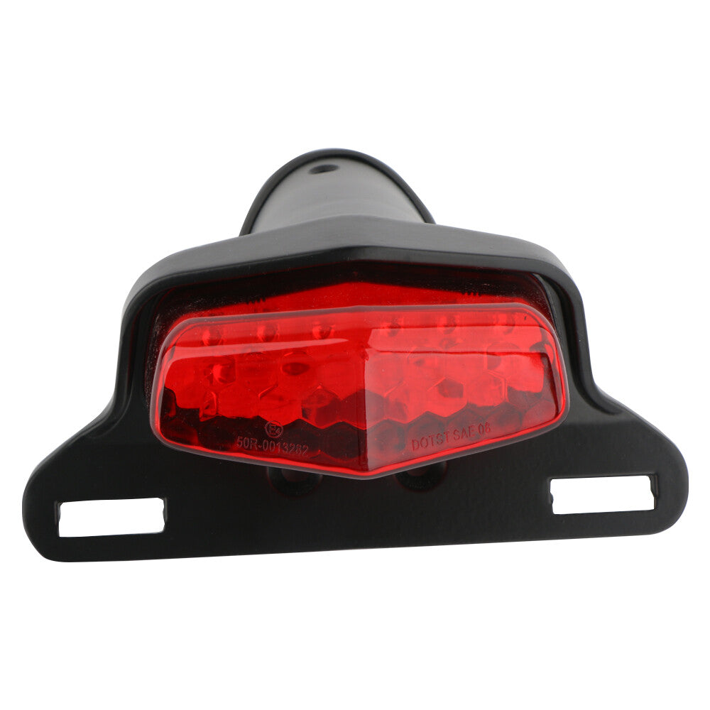 LED taillights and rear license plate lights for black bicycles suitable for Harley Chopper Cafe Racer.