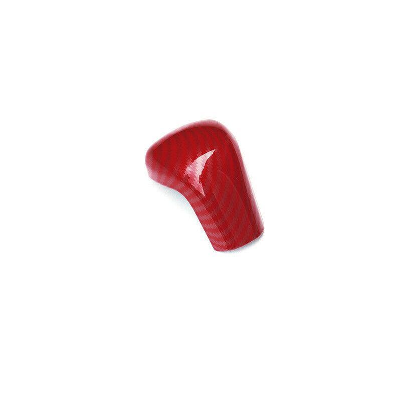 for Toyota for Camry 2018-2022 Red Carbon Fiber Gear Shift Knob Shifter Lever Trim