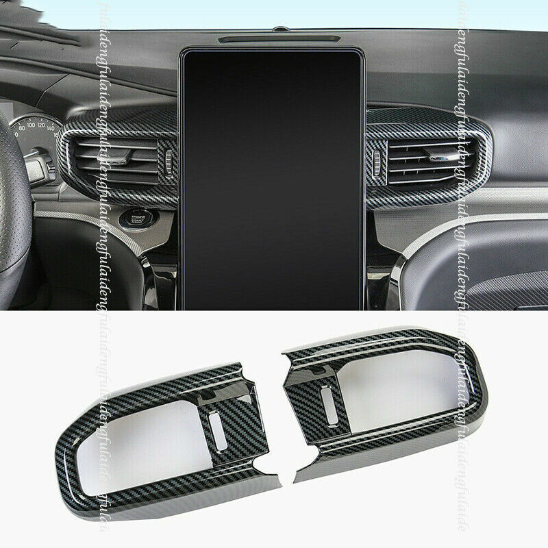 for Ford Explorer 20-2022 Carbon fiber Middle Console Air Outlet Vent Cover Trim
