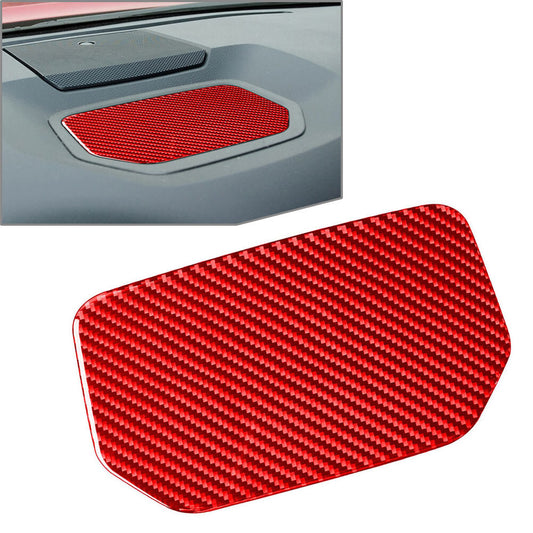 for Toyota Tundra 14-21 Carbon Fiber Interior Dashboard Storage Box Cover Trim