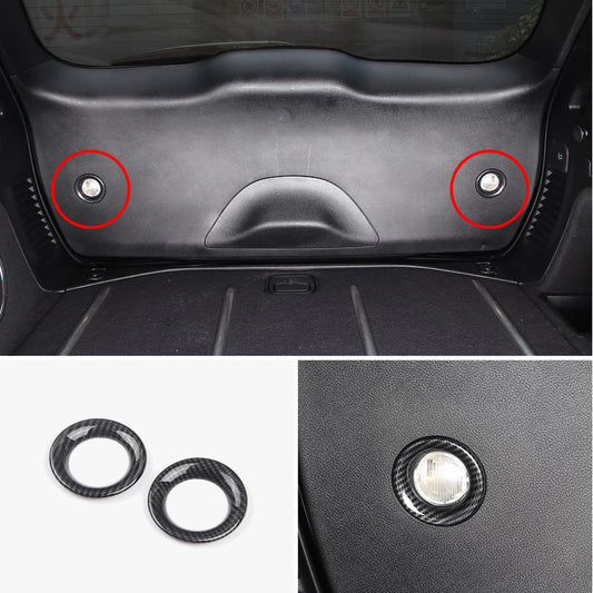 Rear Trunk Tailgate Light Cover Trim for Jeep Grand Cherokee 2011+ Carbon Fiber