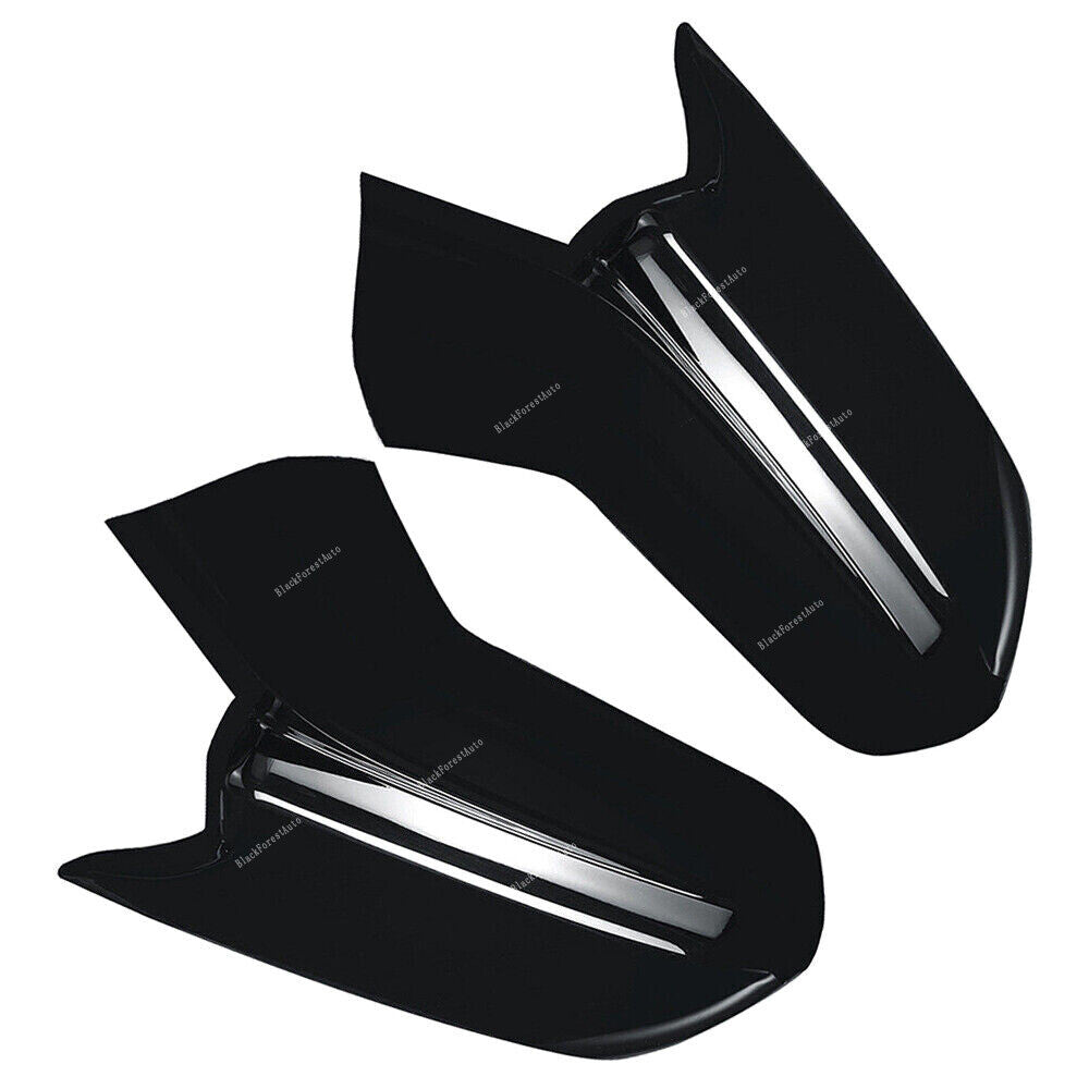 Pair Mirror Cover Cap Black For 2016 2017 2018 2019 2020 21 2022 CHEVY CAMARO