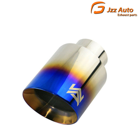 1 Blue Universal 2.5'' inlet 4'' outlet Exhaust End Tips Muffler Tips Slant Tip