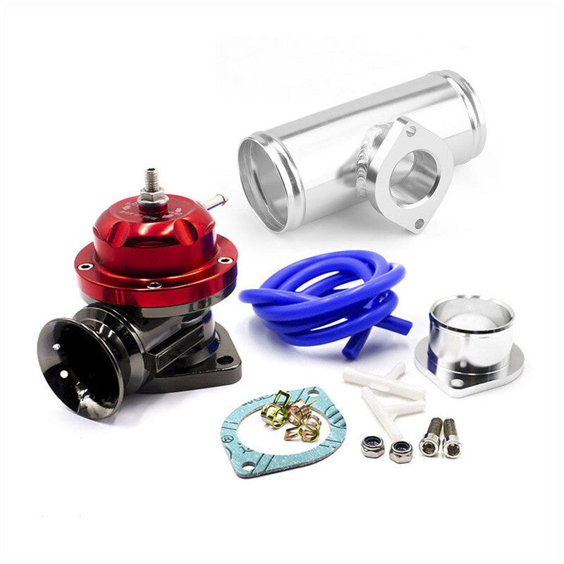Red Universal Billet Aluminum Type-RS BOV Turbo Blow Off Valve 2.5 Flange Pipe