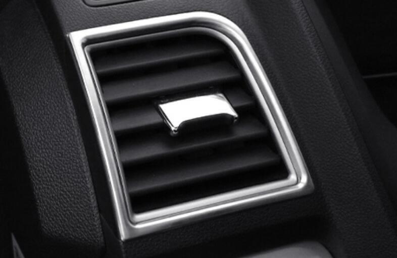 Car for Ford Explorer 11-19 2PC Silver Titanium Console LR Air Outlet Vent Trim