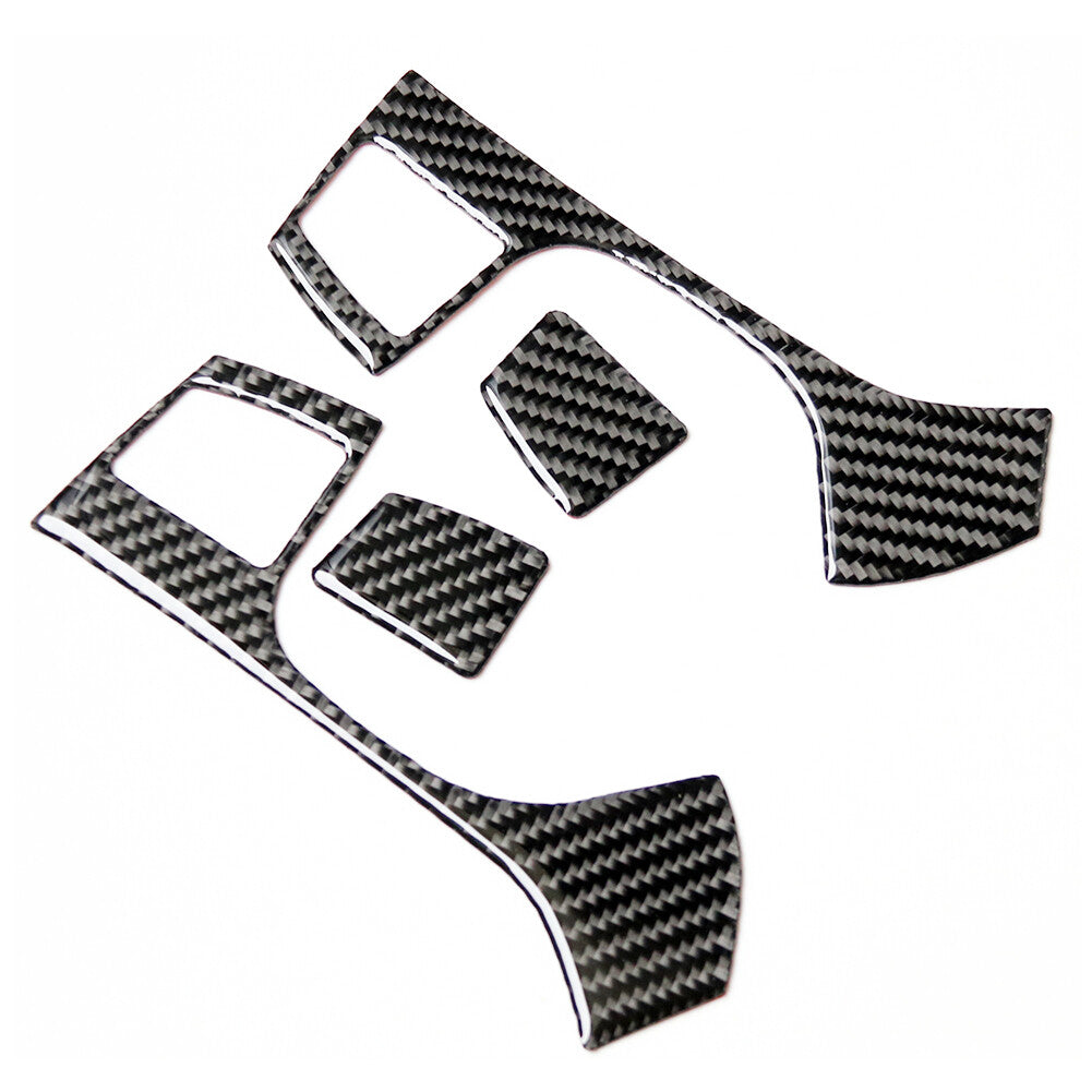 4pcs Carbon Fiber Steering Wheel Button Cover Trim for Dodge Journey 2009-2010