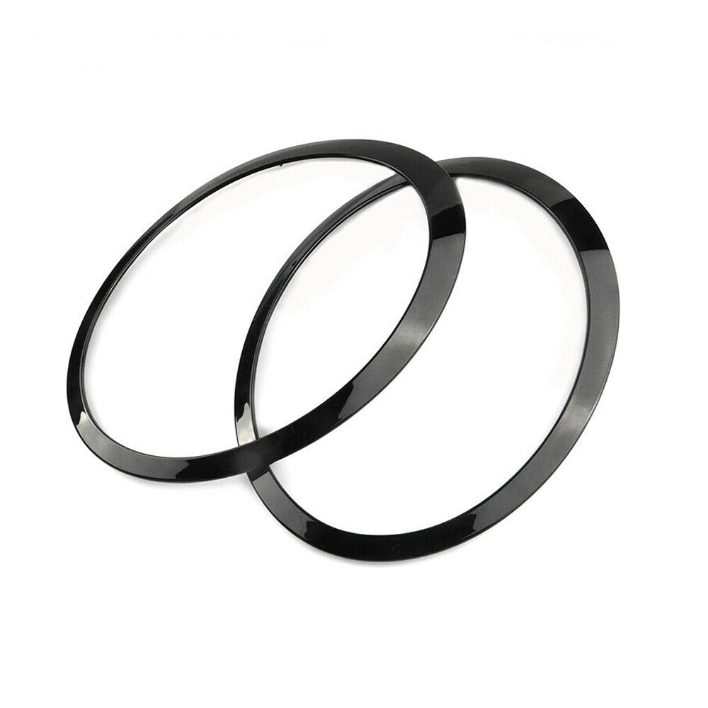 2x Headlight Lamp Decorative Ring Cover for Mini Cooper R55 R56 R57 R58 R59 Gloss Black