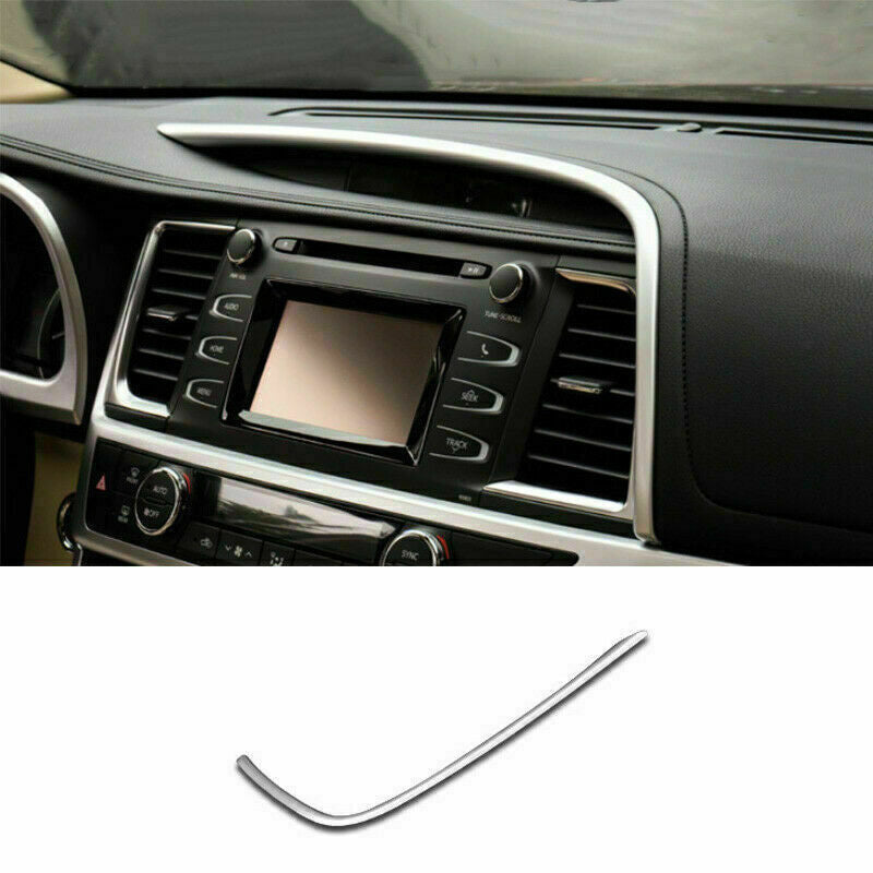 ABS Silver Central Console Dashboard Strip Trim for Toyota Highlander 2014-2019