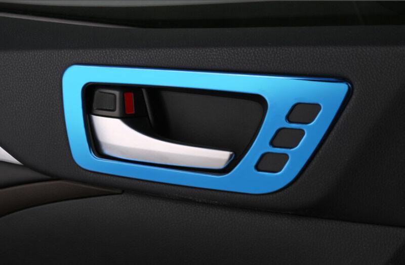 Blue Steel Inner Door Handle Frame Trim 4pcs Fit for Toyota Highlander 2014-2019