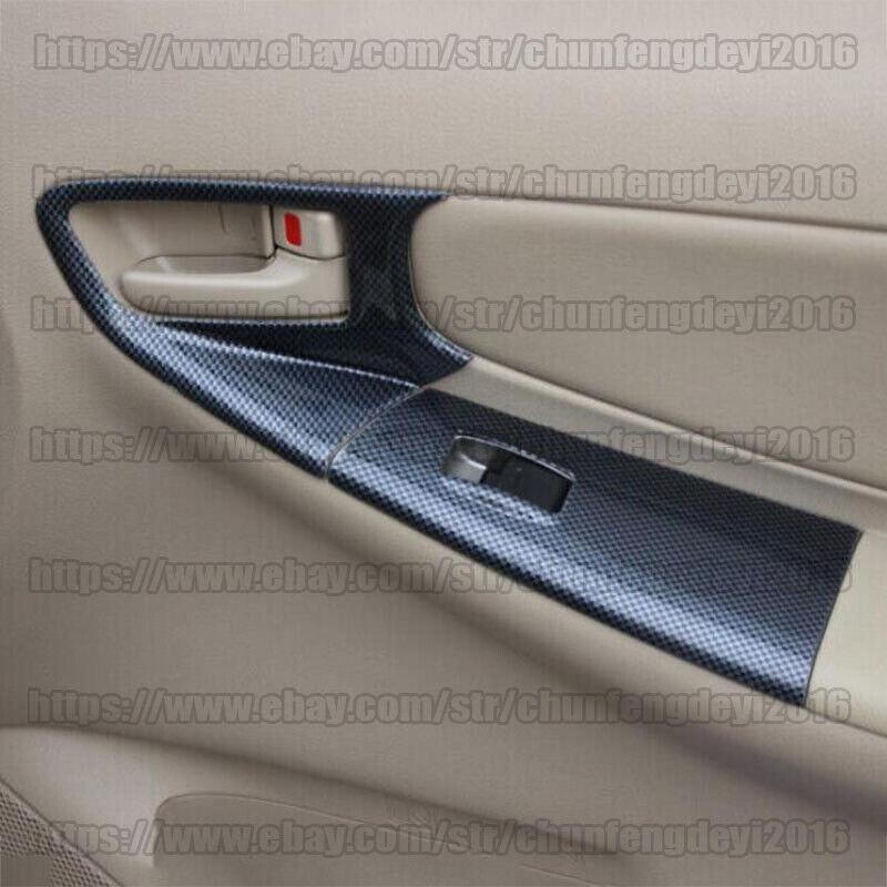 for Toyota for Corolla 03-08 Carbon Fiber car Interior Door Handle Cover Trim 4pcs
