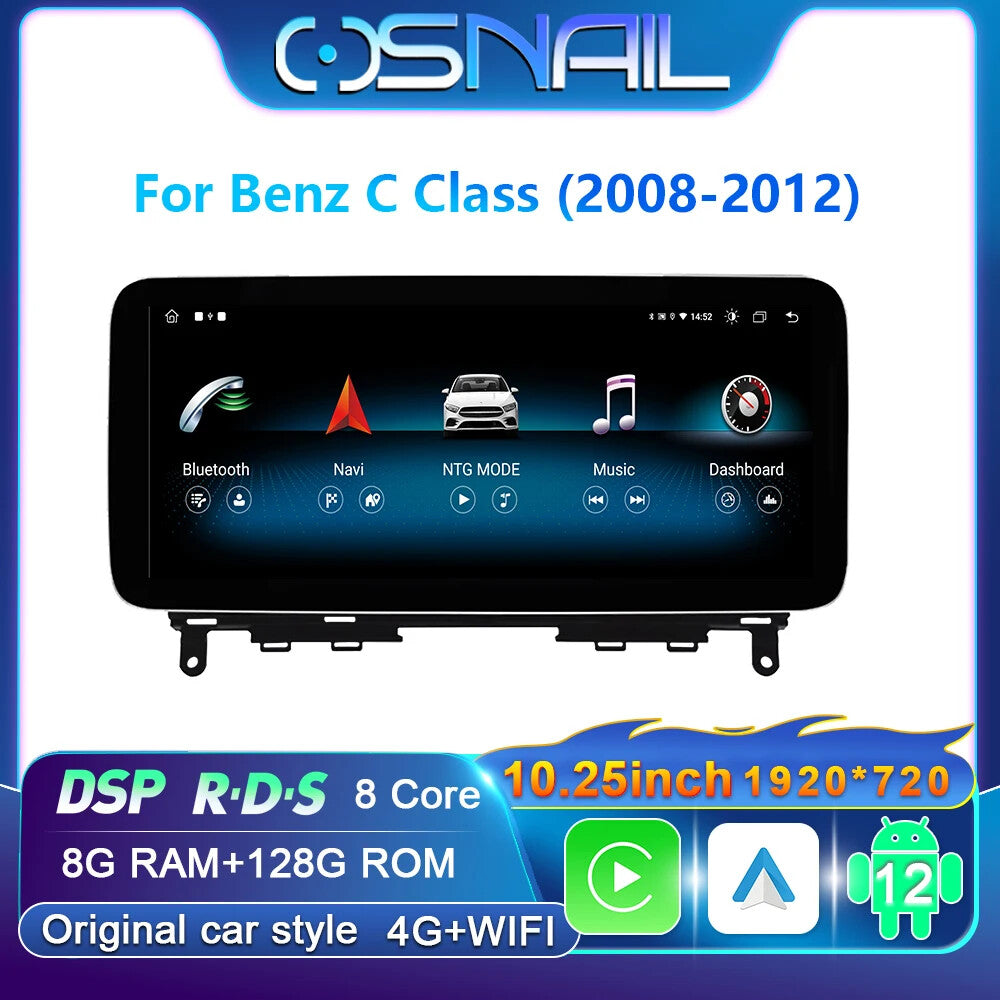 Android CarPlay for Mercedes for Benz C Class W204 2008-12 GPS Car Multimedia Player