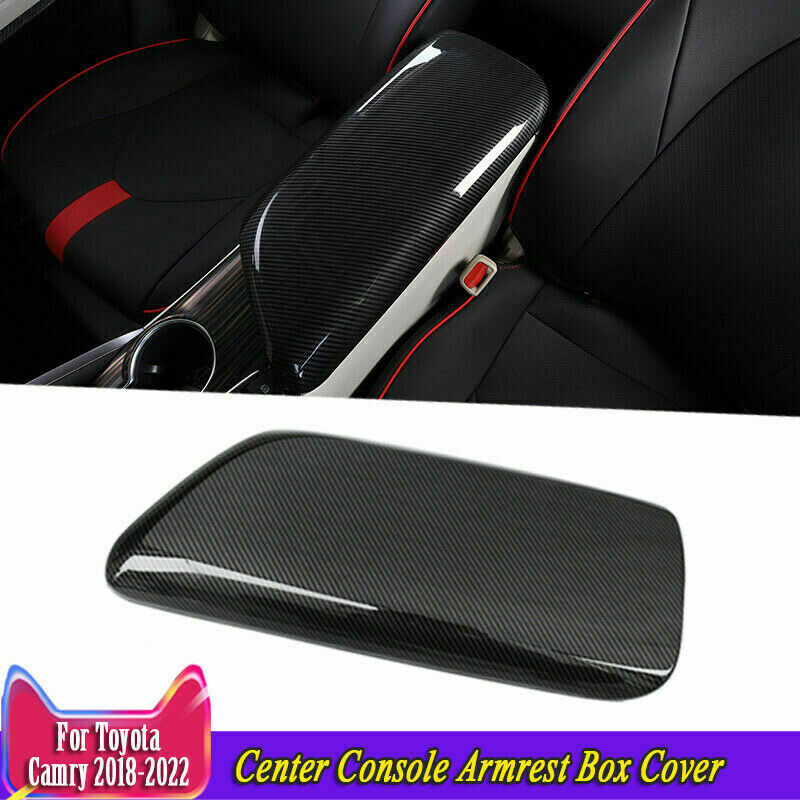 for Toyota for Camry 2018-2023 Carbon Fiber Center Console Front Armrest Box Cover