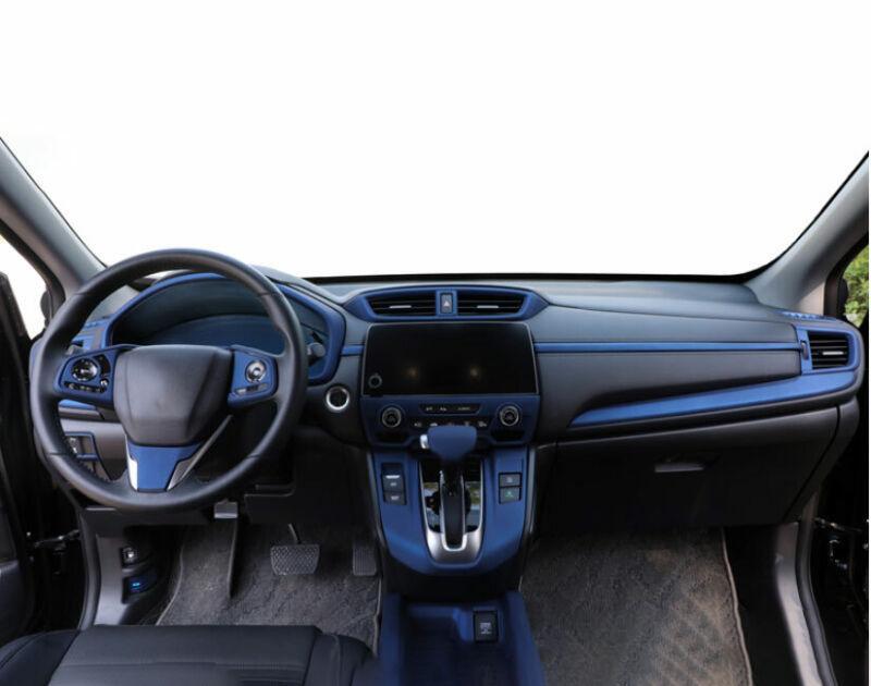 Matte Blue Middle Console Water Cup Frame Trim 1PCS for Honda CRV CR-V 2017-2021