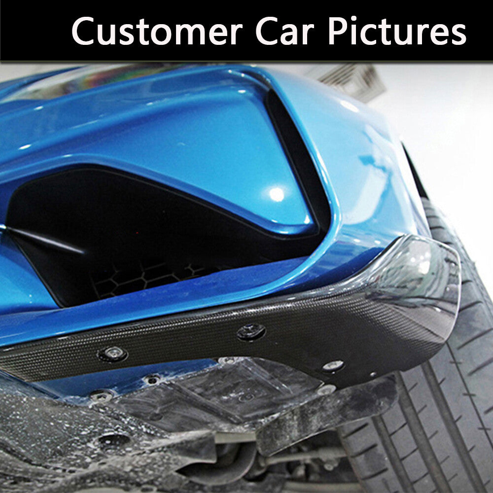 2PCS Front Bumper Splitters Lip Flaps for BMW F87 M2 Coupe 16up Carbon Fiber