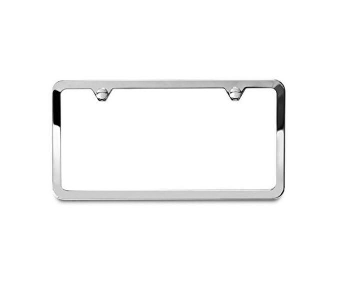 2-piece car license plate frame cover cap, trunk ultra-thin chrome plating, suitable  for ford