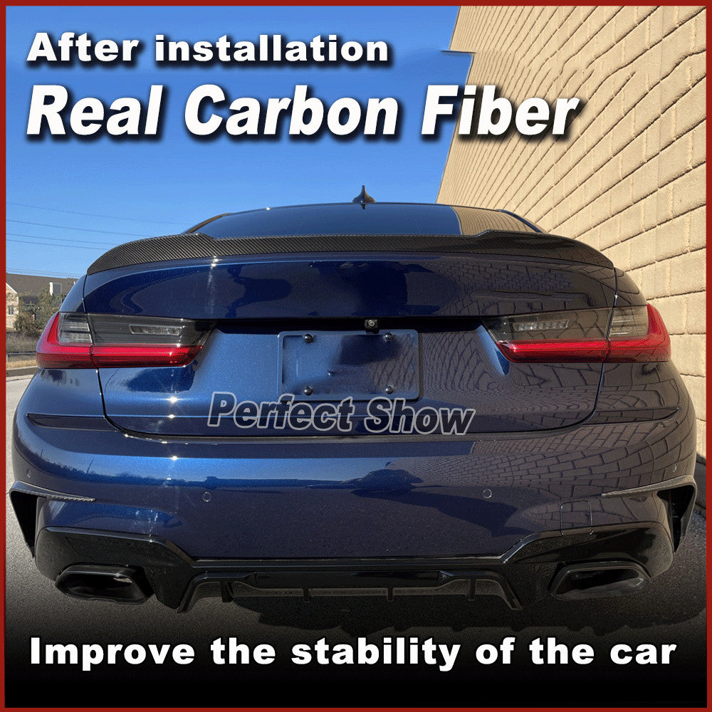 for BMW G20 3 Series 330i G80 M3 19-24 Real Carbon Fiber Trunk Spoiler Wing Lip