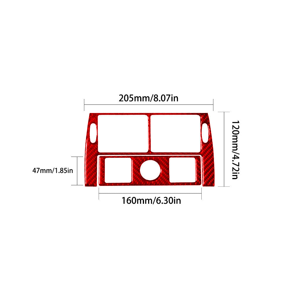 Red Carbon Fiber Rear Vent Outlet Trim for BMW X5 2000-2006