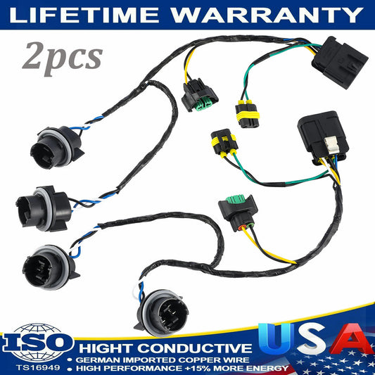 2X Headlight Wiring Harness For 07-13 for Chevrolet Silverado 2500 HD 25962806