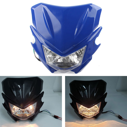 for Street Fighter Dirt Bike Universal Motorcycle Fairing Headlight Lamp Hi /Lo