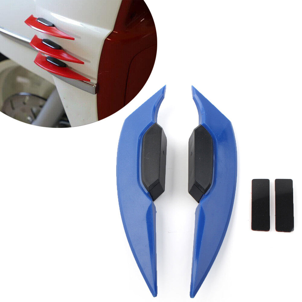 2¢ªVerkleidung Winglets Seitenspoiler Deflector Air Wing Kit Motor Universal Blau