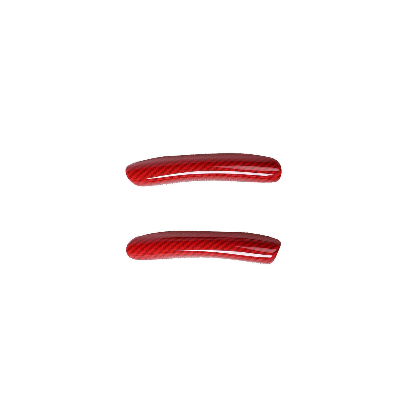 for Audi TT 2008-14 Red Carbon Fiber Inner Door Handle Lock Strip Decor Trim 2P