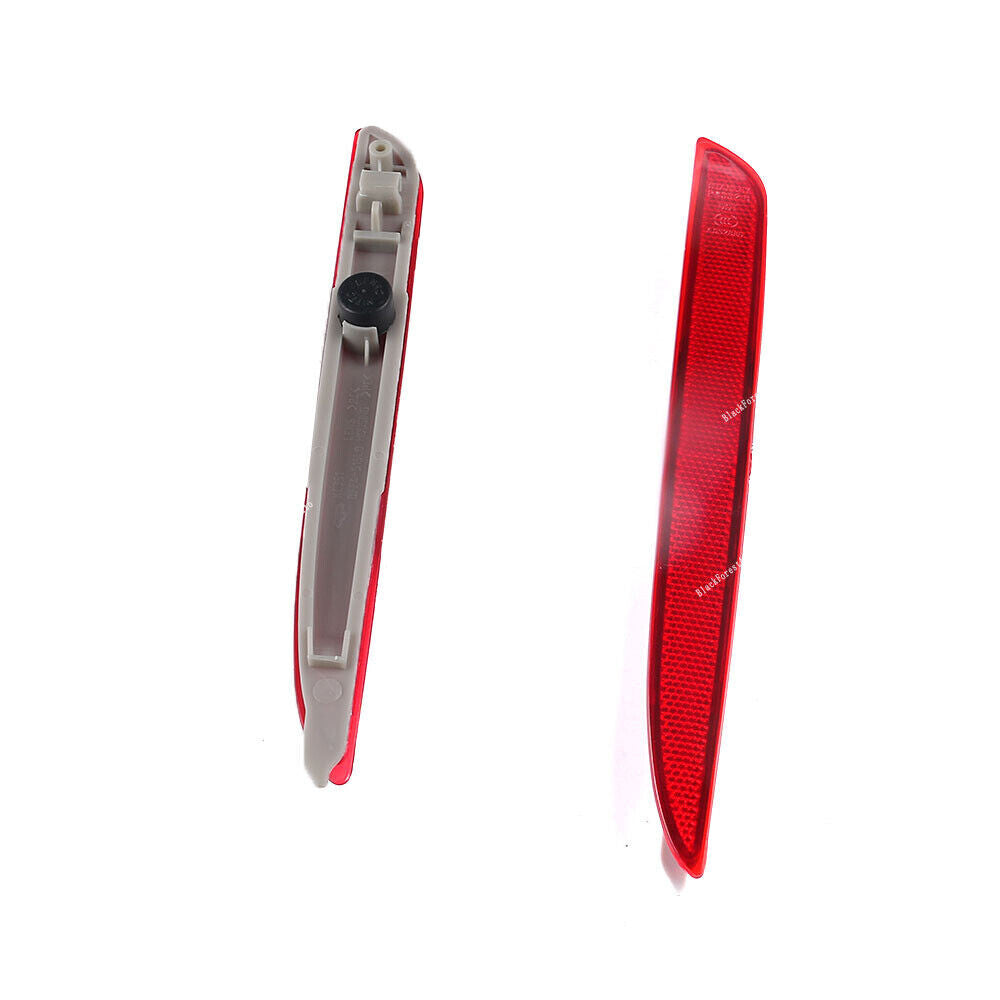 Pair Rear Left Right Side Bumper Reflector For 2008-2012 for Mazda 3 Red