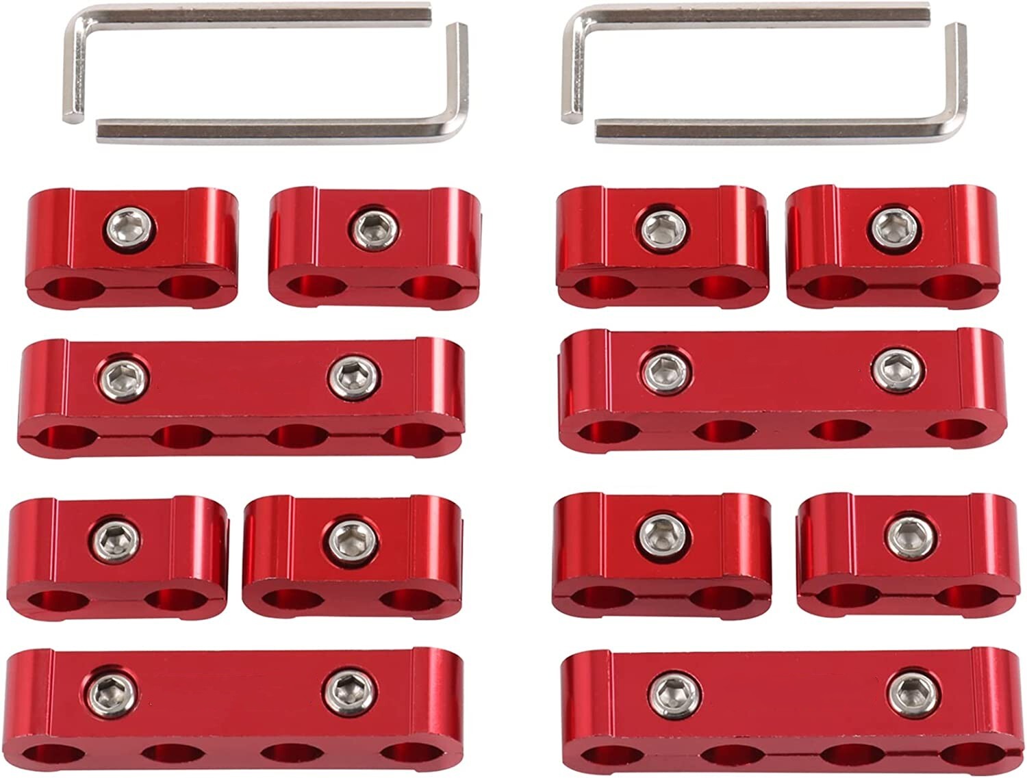 Engine Spark Plug Wire Separator Divider (8mm, 9mm, 10mm) - Red Spark Plug Wire Separator