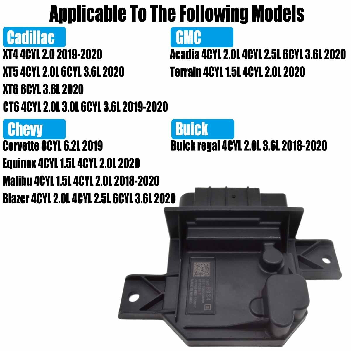 Fuel pump control module 13528934 compatible with XT4, XT5, XT6, Malibu, Acadia