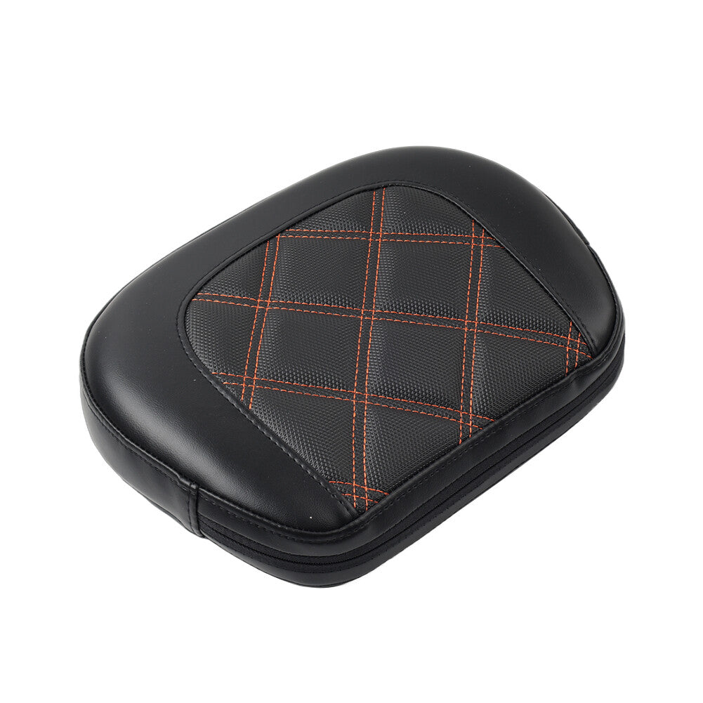 Orange Stitching Passenger Sissy Bar Backrest Pad for Harley Electra Road Glide