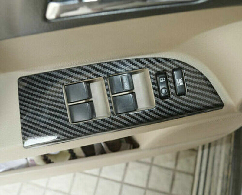 for Toyota Highlander 2008-2013 Carbon Window Lock Lift Switch Button Panel Trim