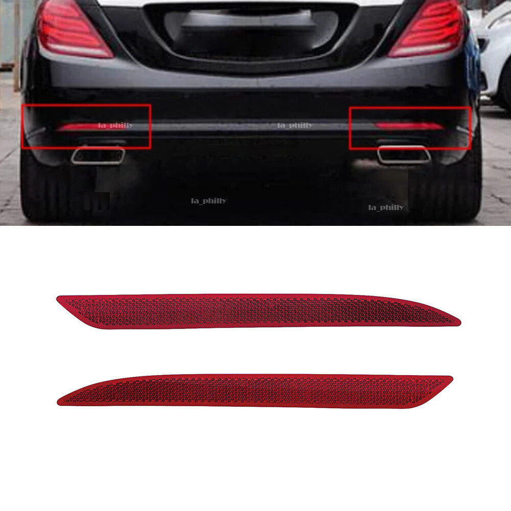 2pcs Rear Right +Left Bumper Reflector Light for Mercedes for Benz S Class W222 AMG