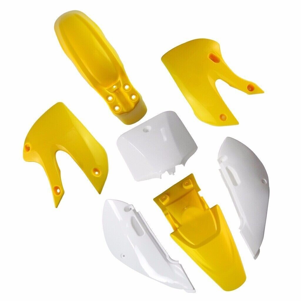 Motorcycle ABS Yellow Plastic Fairing Fender Body Kit for KAWASAKI KLX110 KX65
