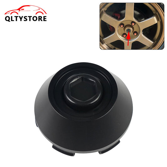 1-piece set of 61mm wheel center caps, wheel covers, wheel rim caps, car wheel covers, black racing B-type