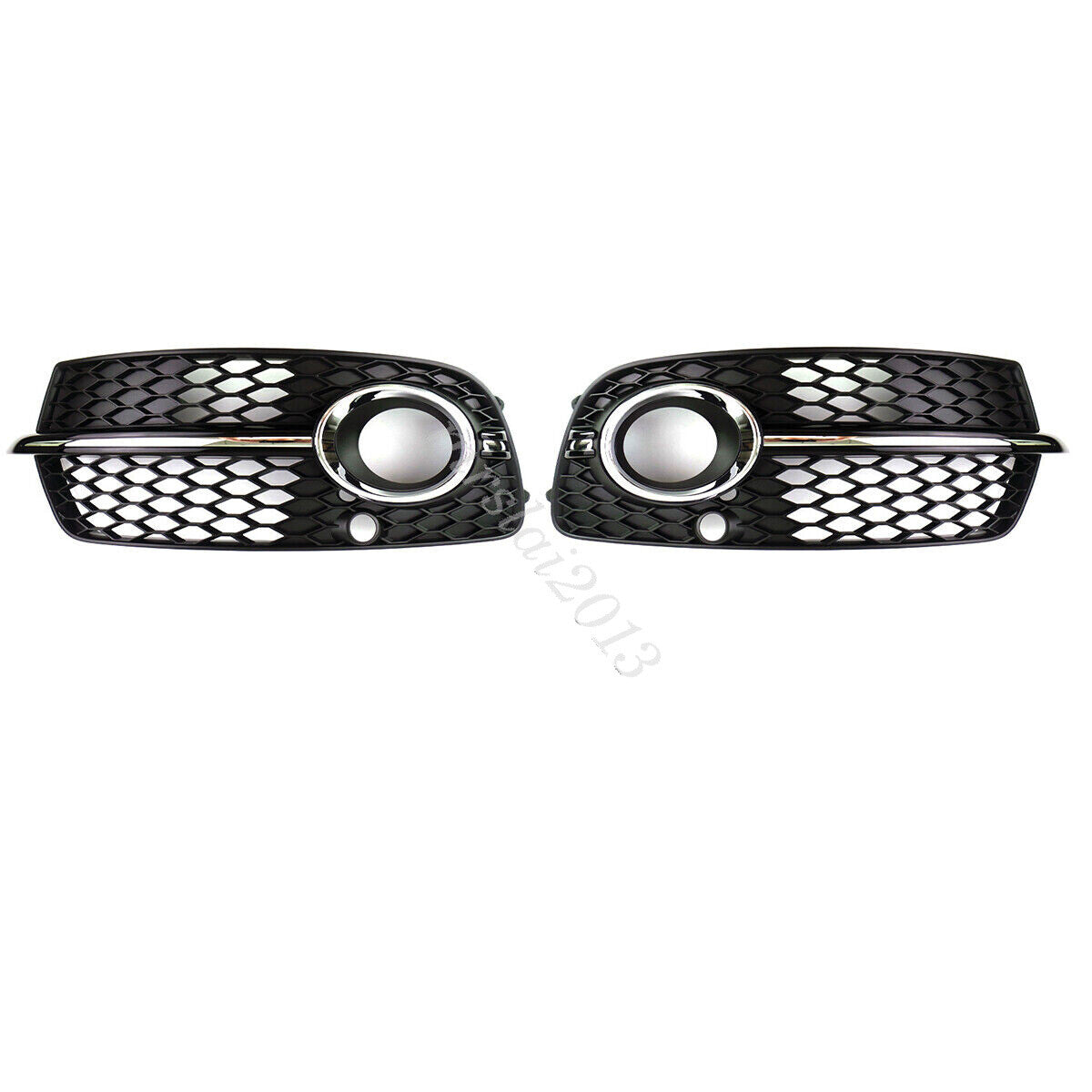 Pair Grille Cover Front Fog Light Grill for Audi for Q5 Sport S-Line 2013-2017
