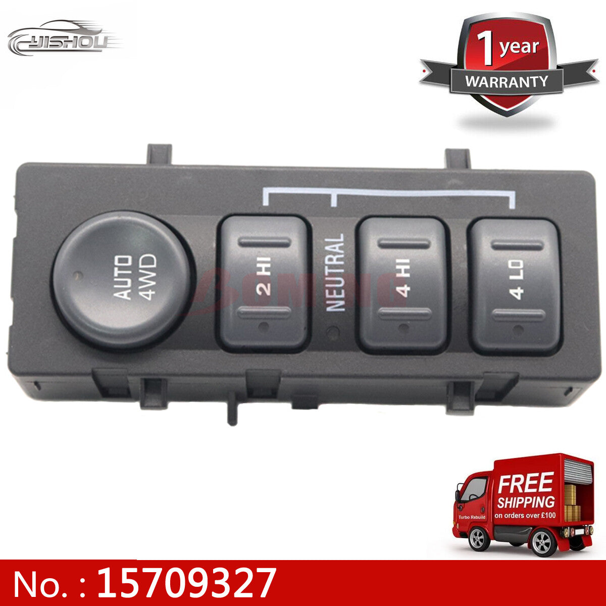 15709327 4x4 Transfer Box Switch for Chevrolet Silverado for GMC 4WD Truck/Pickup - New Product