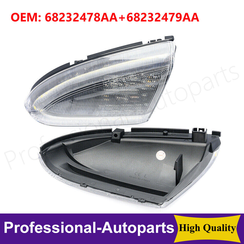 1Pair Side Mirror Turn Signal Light Puddle Lamp for Dodge for Ram 1500 2500