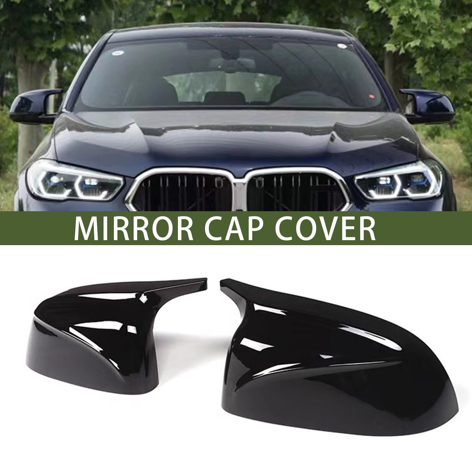 M Style Side Mirror Cover Caps Black for BMW X3 X4 X5 X6 X7 G01 G02 G03 G05 G06