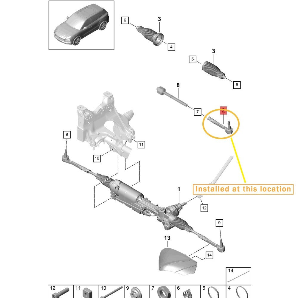 For Touareg for Porsche for Cayenne , external tie rod ball joint (L) : 4M0423811D 958423811A